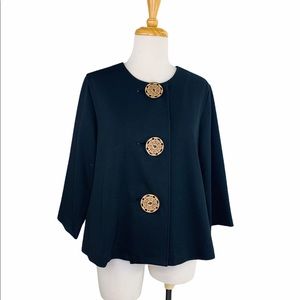 40% OFF Clearance SALE❗️ COLDWATER CREEK Vintage Swing Smock Blazer Top Black